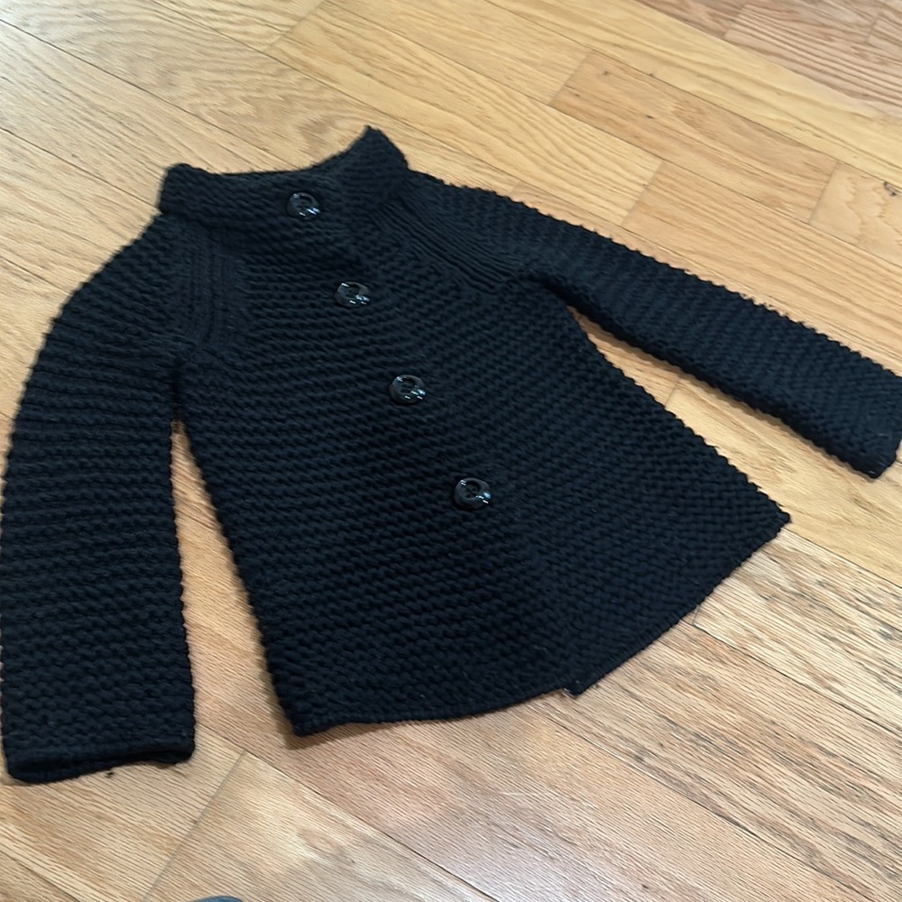 Black Chunky Knit Cardigan by JCrew
